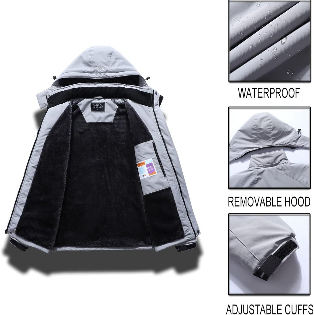 Windproof Insulated Winter Snow Coat for Skiing, Snowboarding & Outdoor Adventures