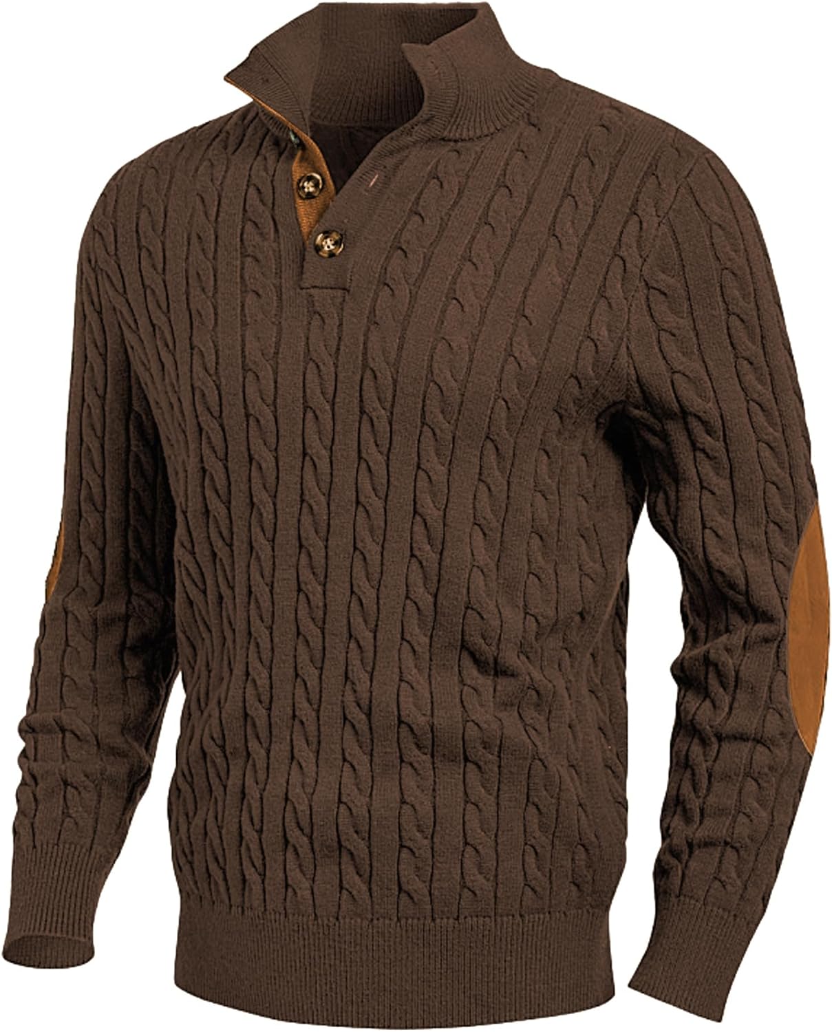Men's Long Sleeve Warm Pullover with Stand Collar