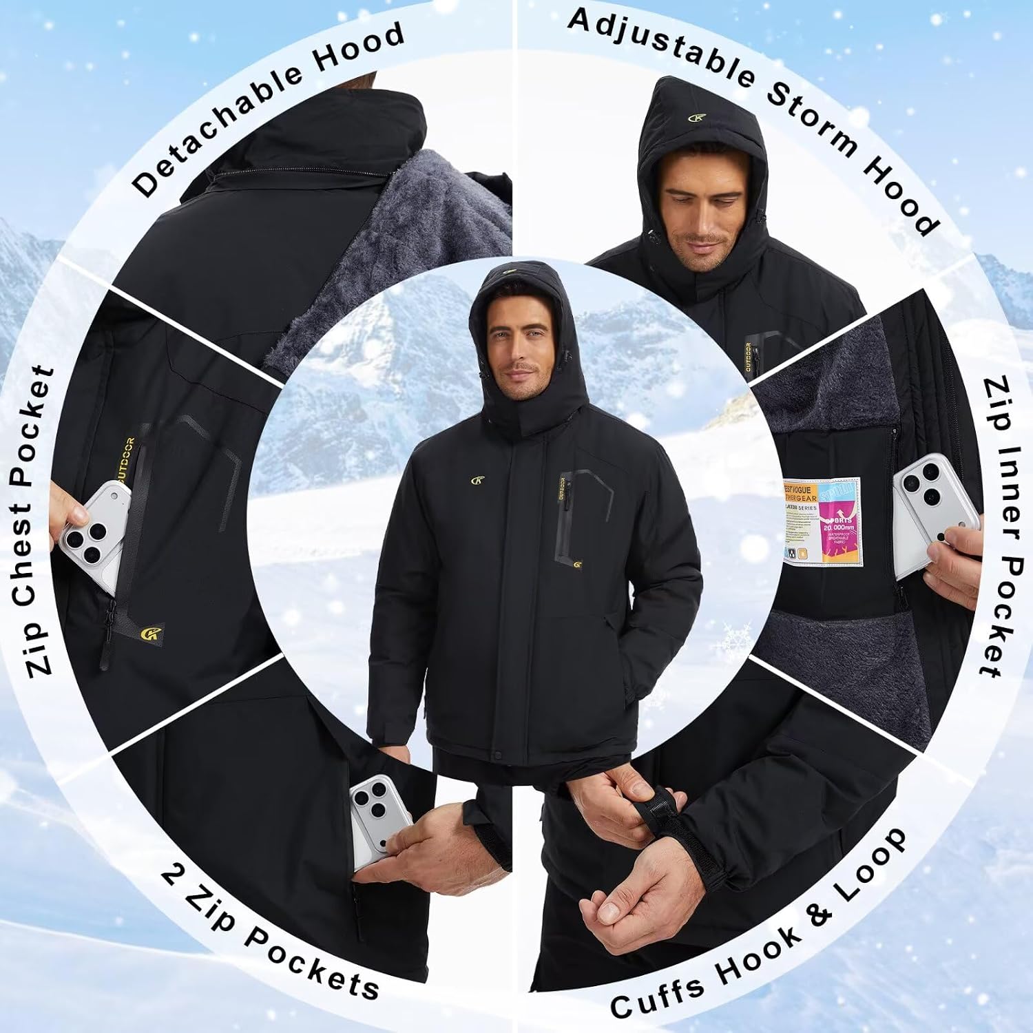 Men's Waterproof Ski & Snowboard Jacket