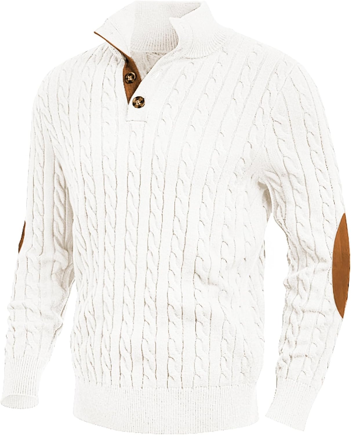 Men's Long Sleeve Warm Pullover with Stand Collar