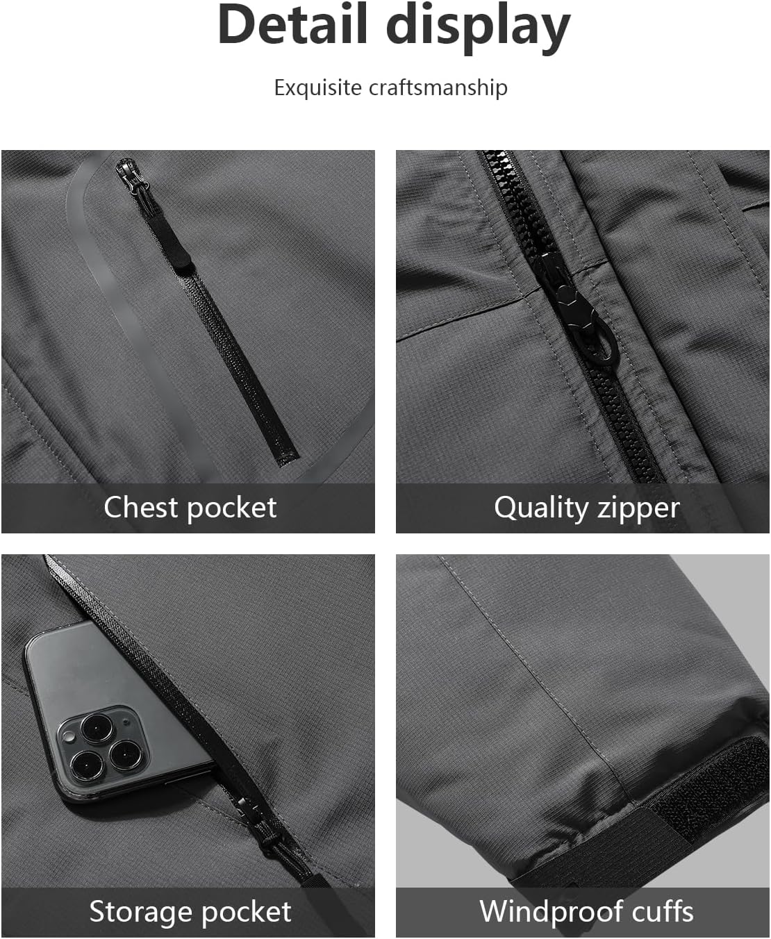Men's Windproof Fleece-Lined Hooded Mountain Ski Jacket for Hiking, Snowboarding, and Outdoor Activities