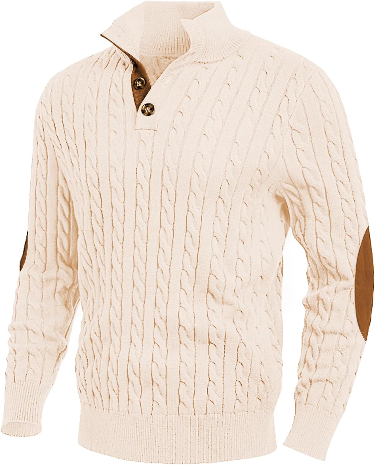 Men's Long Sleeve Warm Pullover with Stand Collar