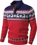 Men's Long Sleeve Warm Pullover with Stand Collar