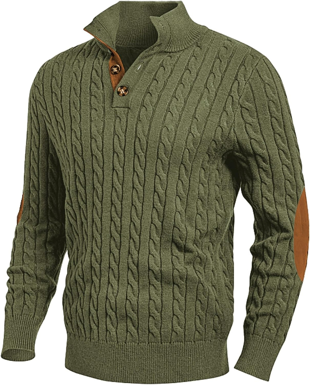 Men's Long Sleeve Warm Pullover with Stand Collar