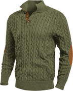 Men's Long Sleeve Warm Pullover with Stand Collar