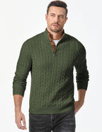 Men's Long Sleeve Warm Pullover with Stand Collar