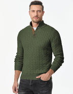 Men's Long Sleeve Warm Pullover with Stand Collar