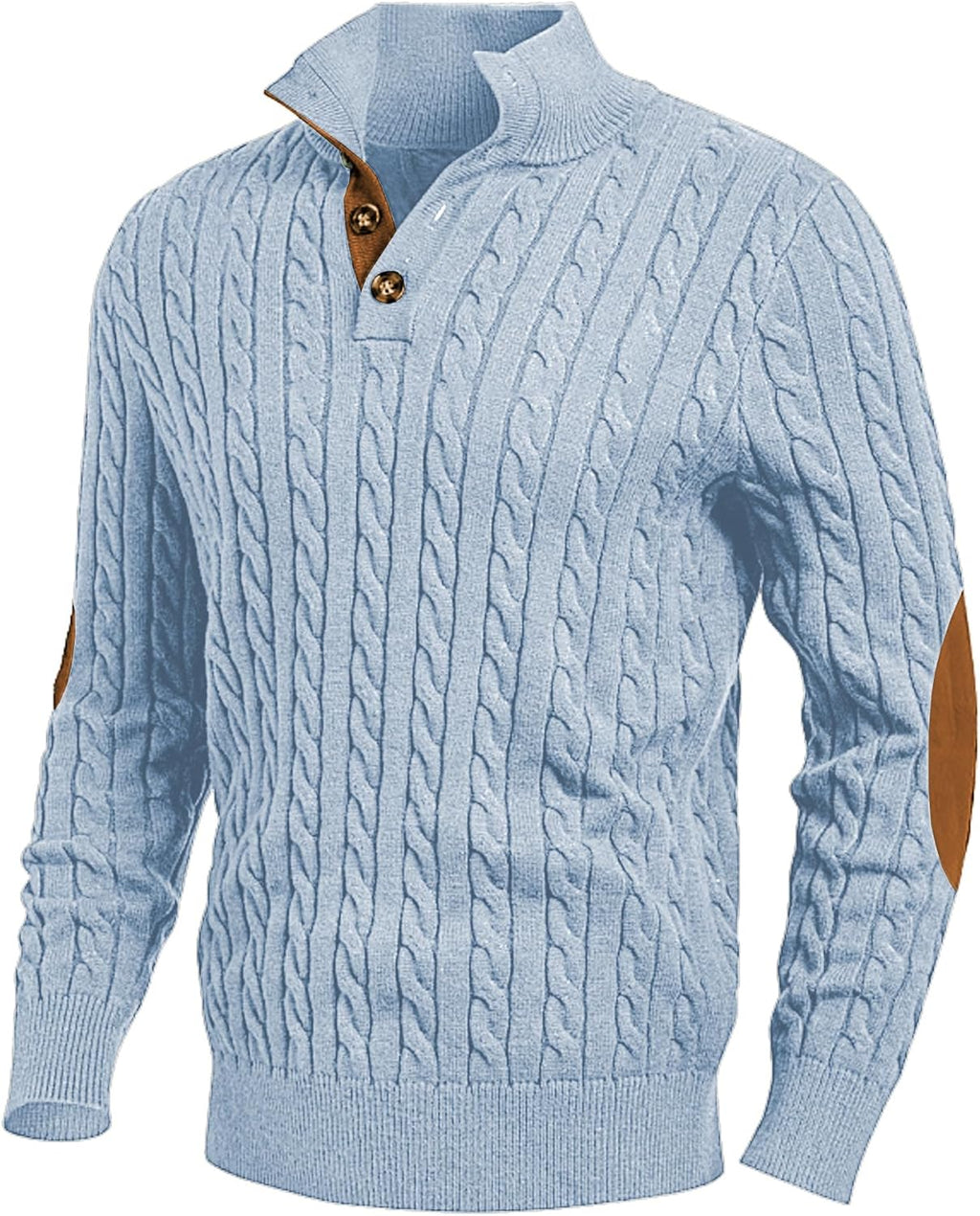Men's Long Sleeve Warm Pullover with Stand Collar
