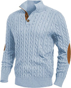 Men's Long Sleeve Warm Pullover with Stand Collar