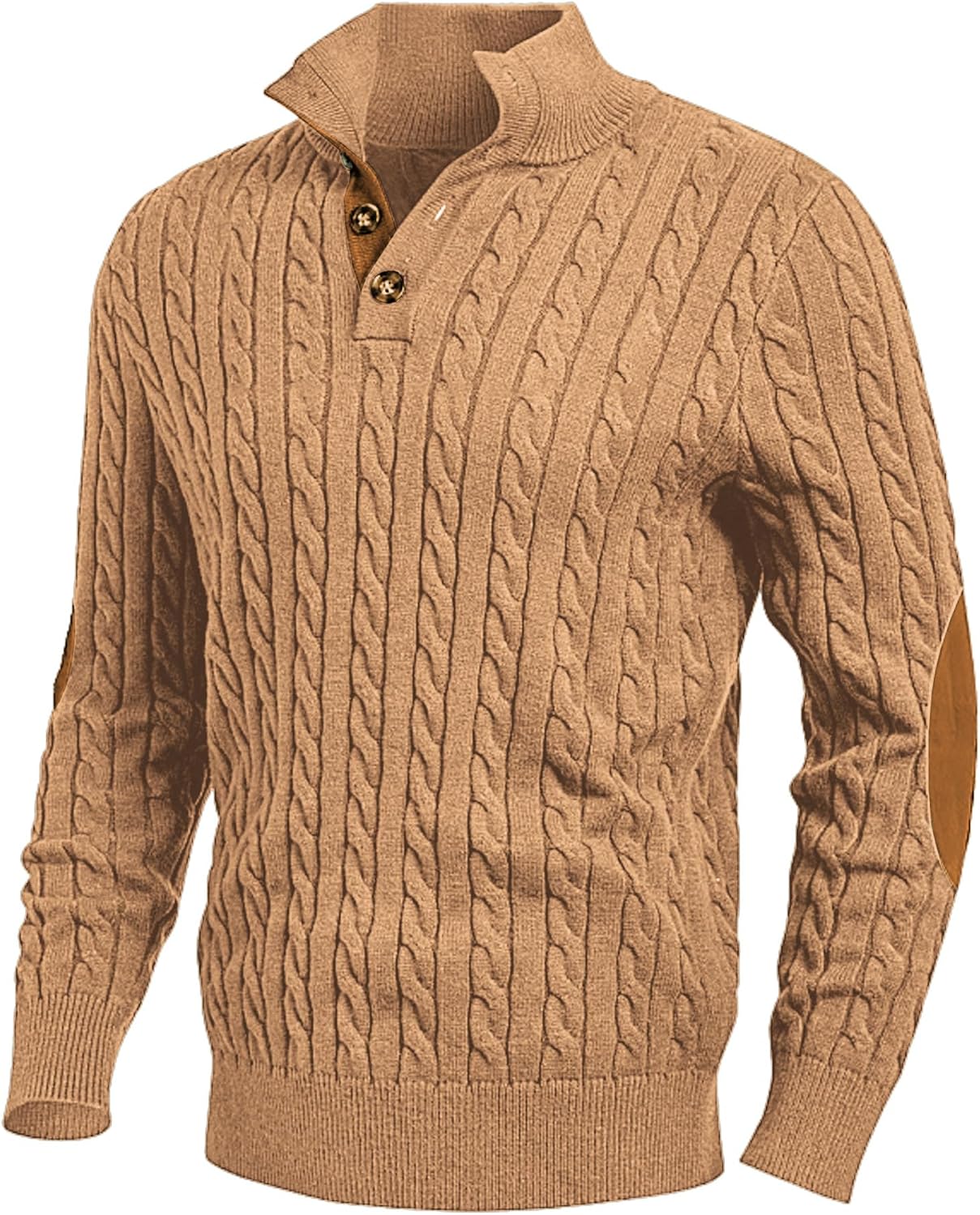 Men's Long Sleeve Warm Pullover with Stand Collar