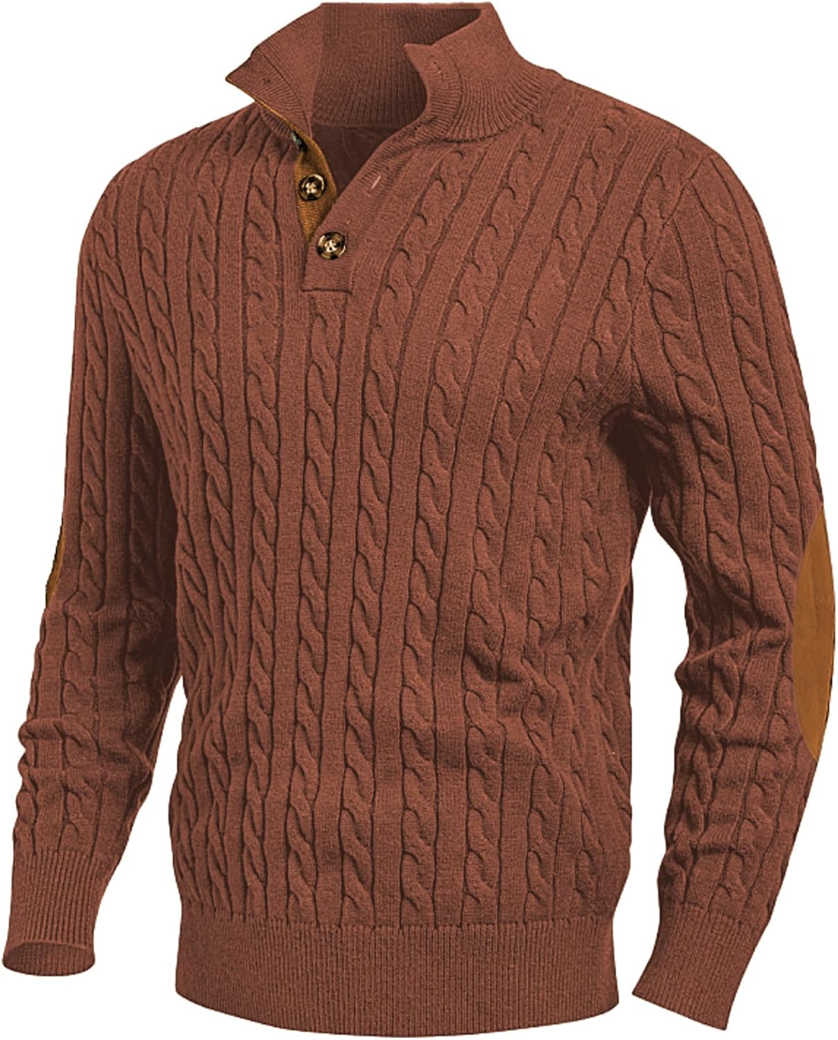 Men's Long Sleeve Warm Pullover with Stand Collar