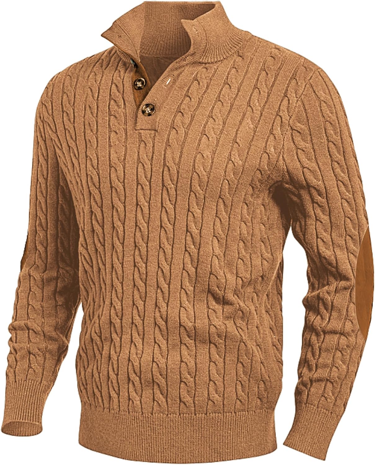 Men's Long Sleeve Warm Pullover with Stand Collar