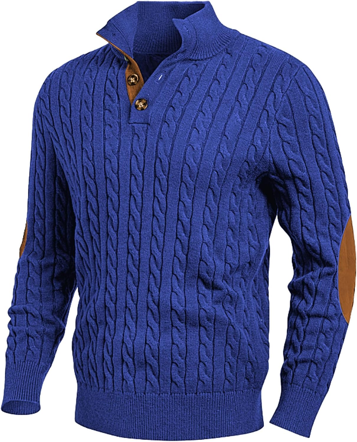 Men's Long Sleeve Warm Pullover with Stand Collar