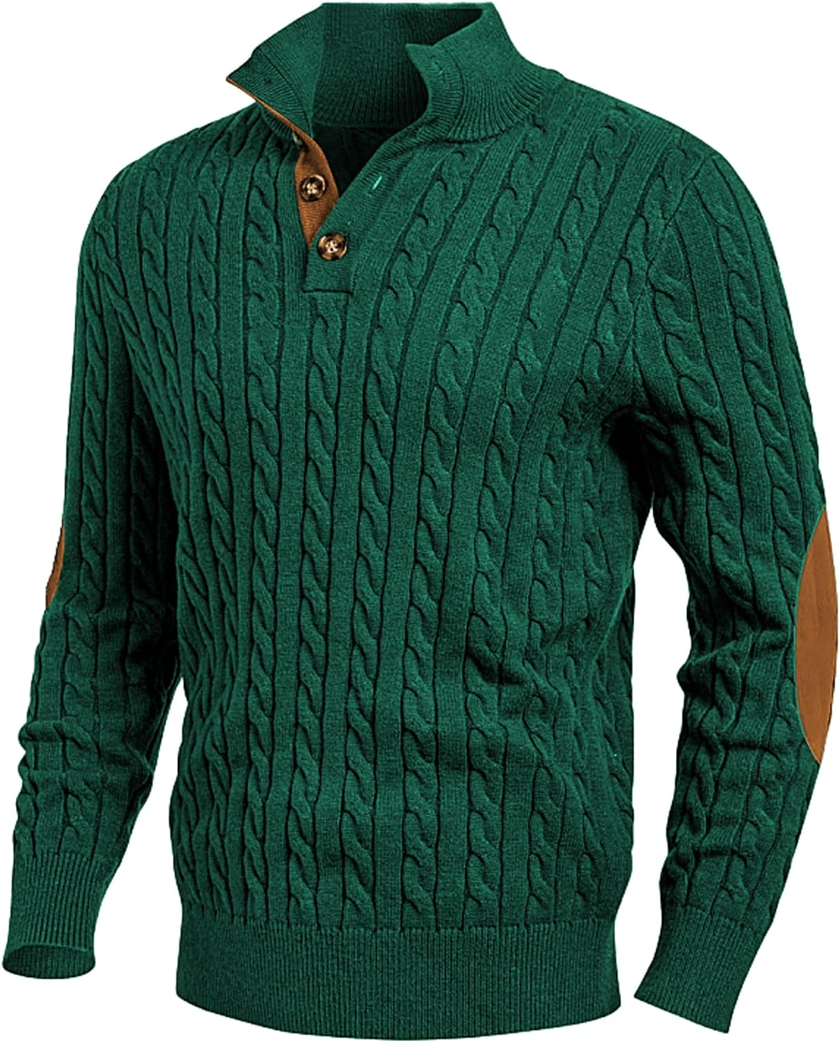 Men's Long Sleeve Warm Pullover with Stand Collar