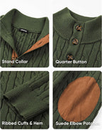 Men's Long Sleeve Warm Pullover with Stand Collar