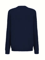 Women's Cable Knit Button Cardigan – Soft Crew Neck Long Sleeve Sweater for Casual Fall & Winter Wear