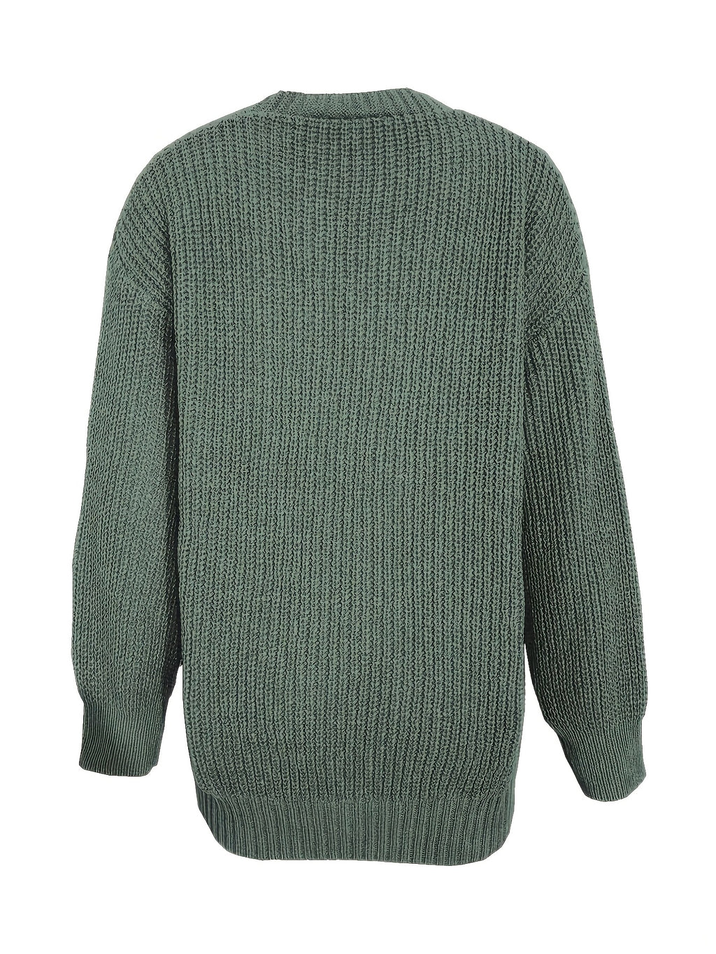 Women's Oversized V-Neck Knit Cardigan – Button Front Soft Sweater for Casual Fall & Winter Layering