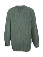 Women's Oversized V-Neck Knit Cardigan – Button Front Soft Sweater for Casual Fall & Winter Layering