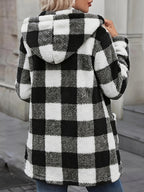 Women's Button-Up Plush Teddy Fleece Jacket